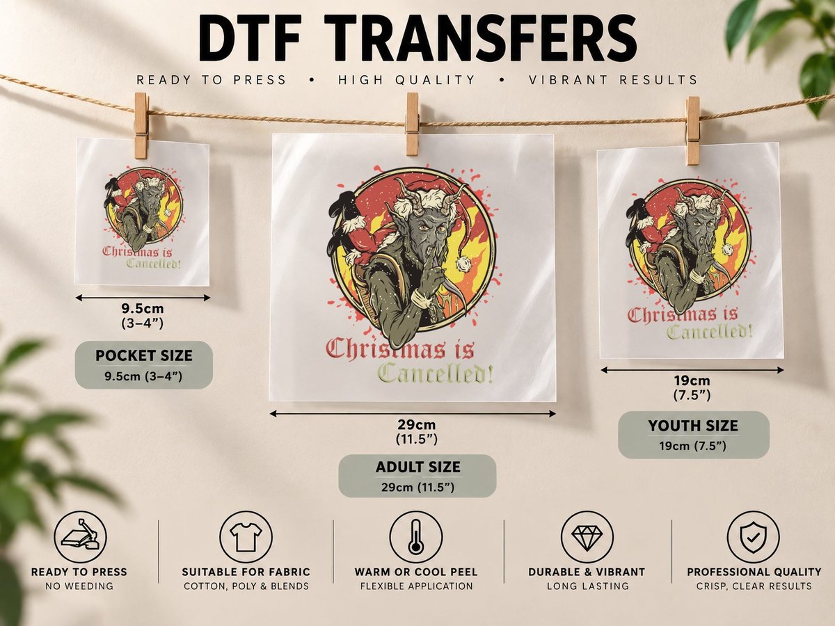 Christmas Is Cancelled DTF Transfer Iron On