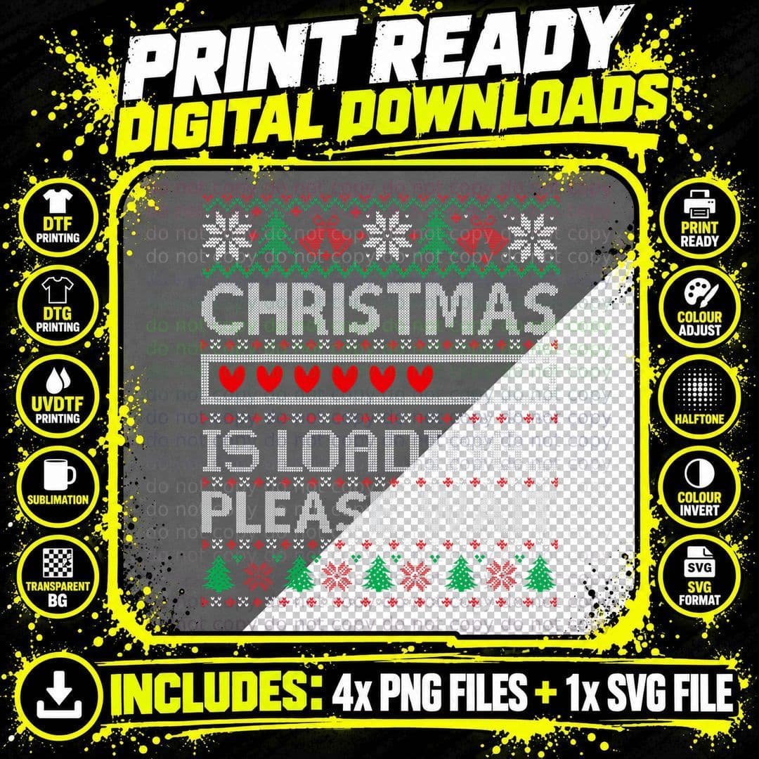 Christmas Pajama Vintage Funny Xmas Matching Family Png SVG Digital Bundle
