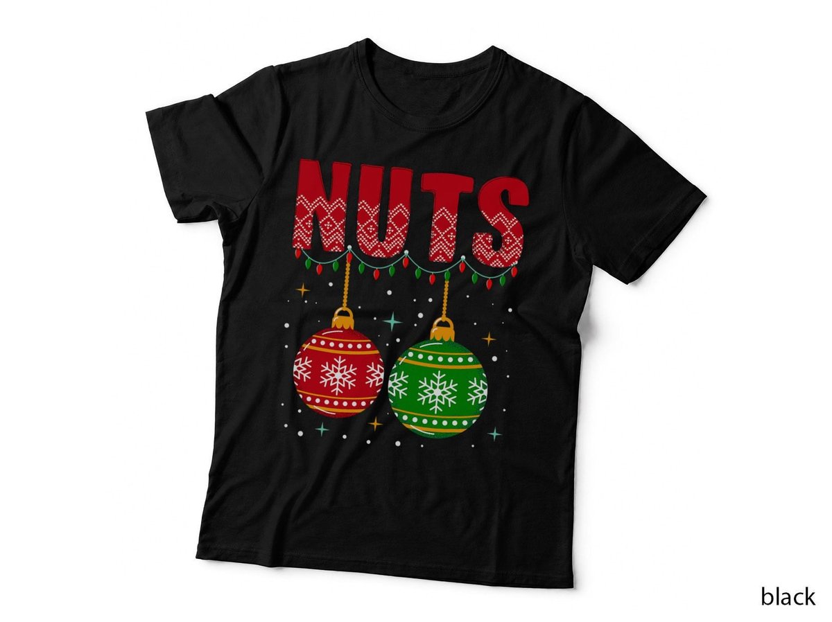 Christmas Sweater Text T-Shirt, Nuts Chest Tee, Christmas Gift Shirt