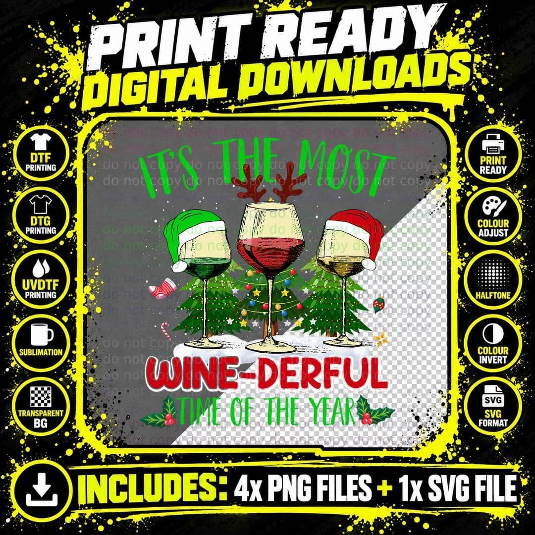 Christmas Wine Shirt Xmas Alcohol Pajama PJ Tops Men Png SVG Digital Bundle