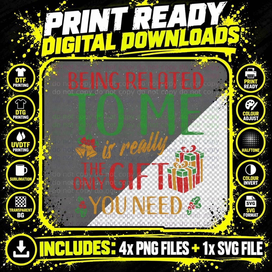 Christmas, Holiday, Winter, Festive, Family Gift, Xmas Png SVG Digital Bundle