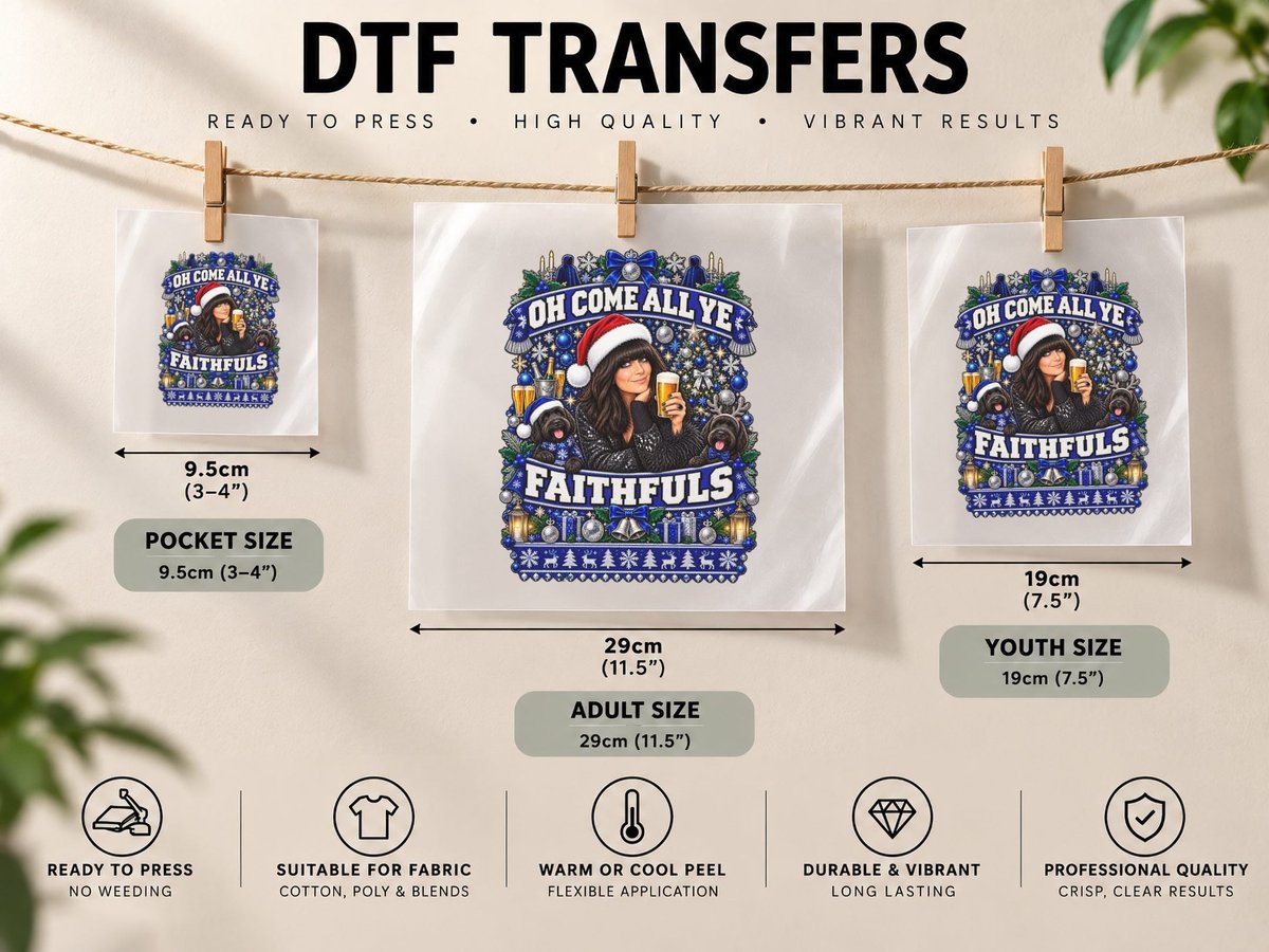 Claudia Winkleman Christmas Faithfuls the Traitors Beer DTF Transfer Iron On