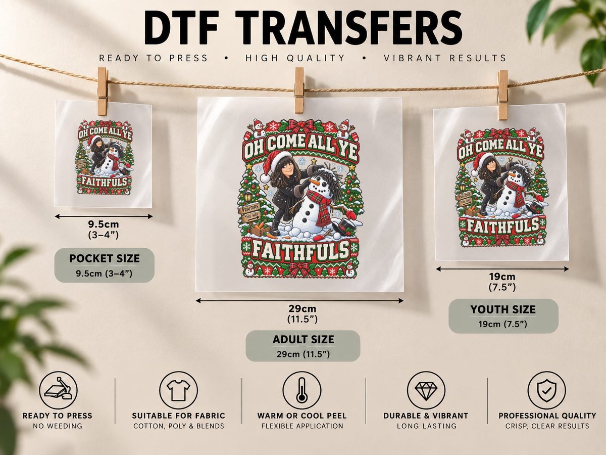Claudia Winkleman Christmas Traitors TV Ugly Snowman Funny DTF Transfer Iron On