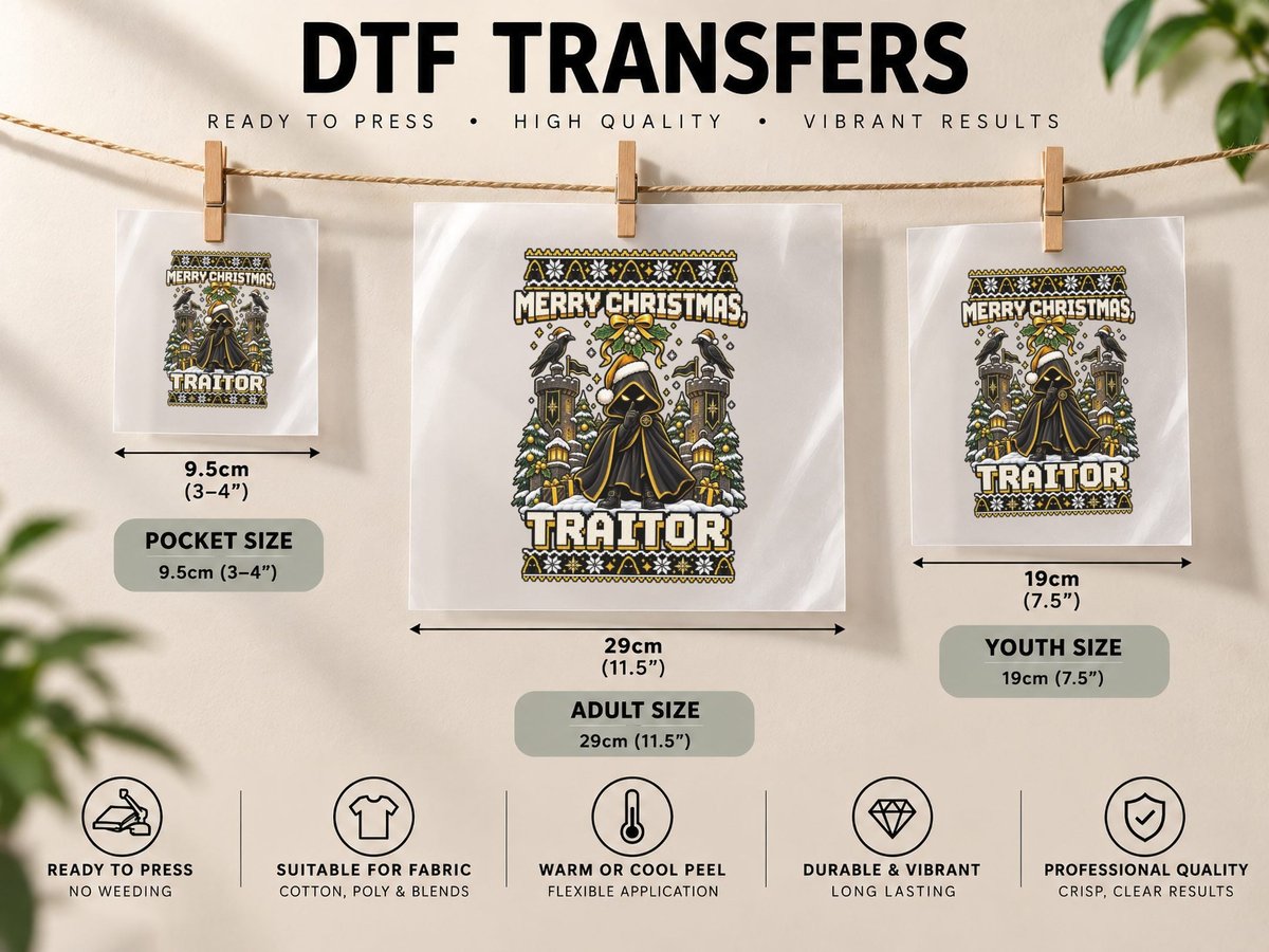 Cloaked Traitor Christmas Traitors TV Merry Christmas DTF Transfer Iron On