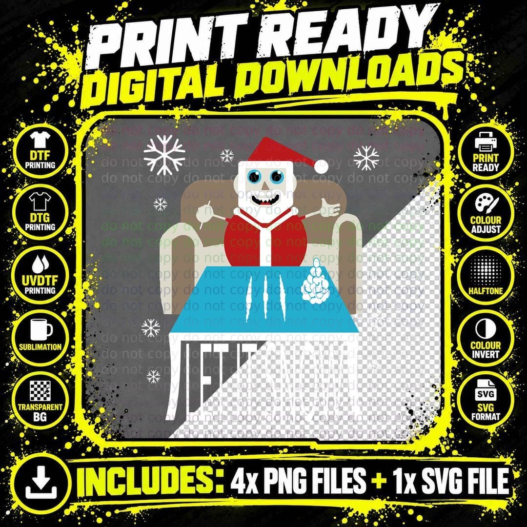 Cocaine Santa Let It Snow Adult Gag Gift Ugly Christmas Png SVG Digital Bundle