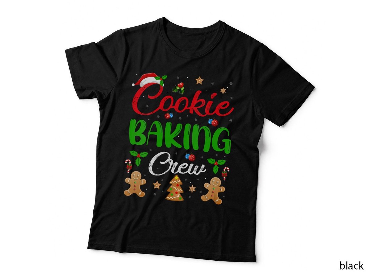 Cooking Lover Xmas Pajama Funny Cookie Baking Crew Christmas T-Shirt
