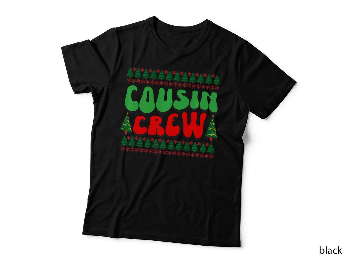 Cousin Crew Christmas Pajamas Tree Merry Xmas Family Party T-Shirt