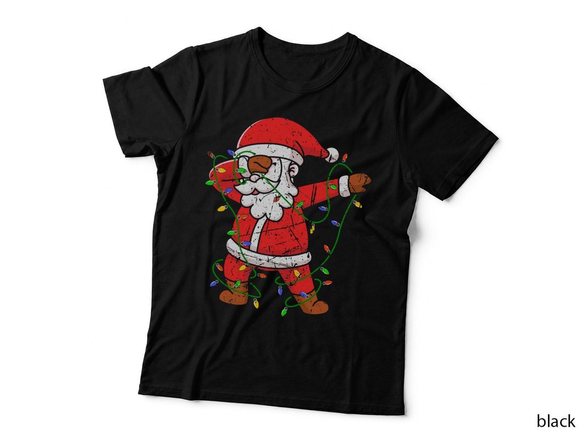 Dabbing Santa Funny Xmas Christmas Vintage T-Shirt