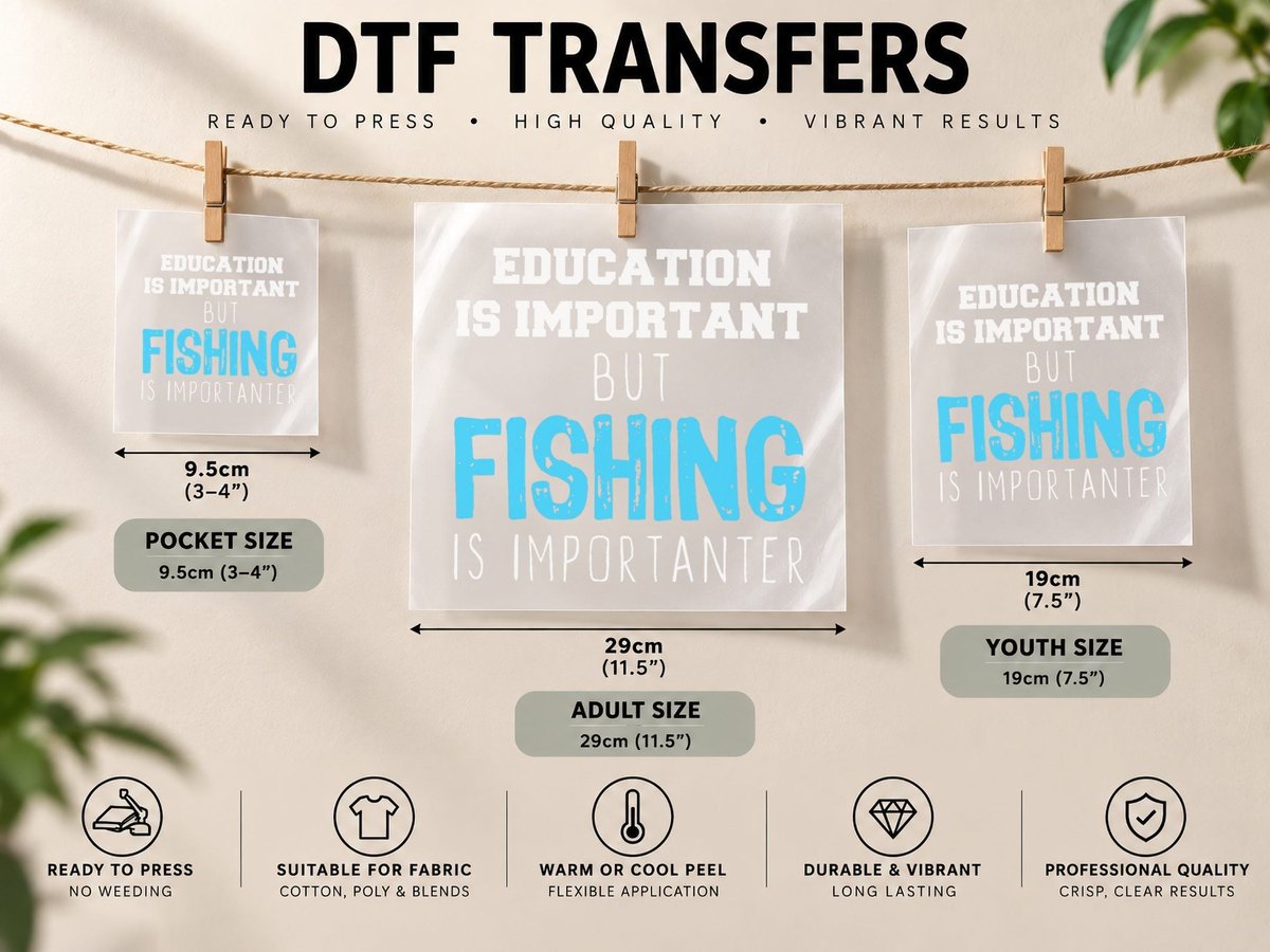 Education Is Important but Fishing Is Importanter Christmas DTF Transfer Iron On