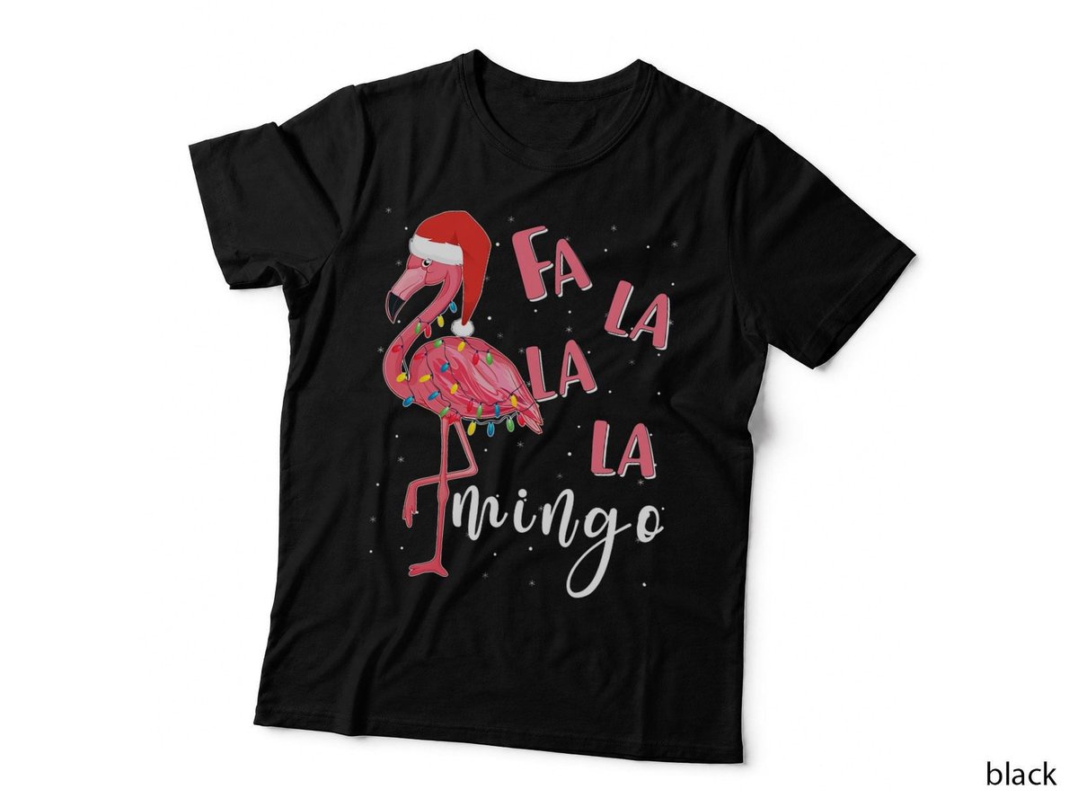 Fa La La Mingo Cute Flamingo Christmas Holiday Flamingo T-Shirt