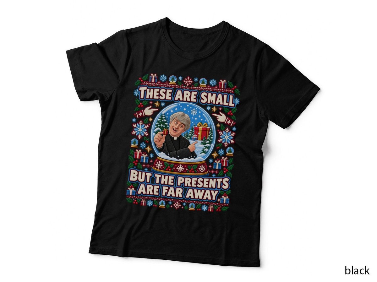 Father Dougal Christmas Father Ted Funny Irish TV Quote Retro Festive T-Shirt