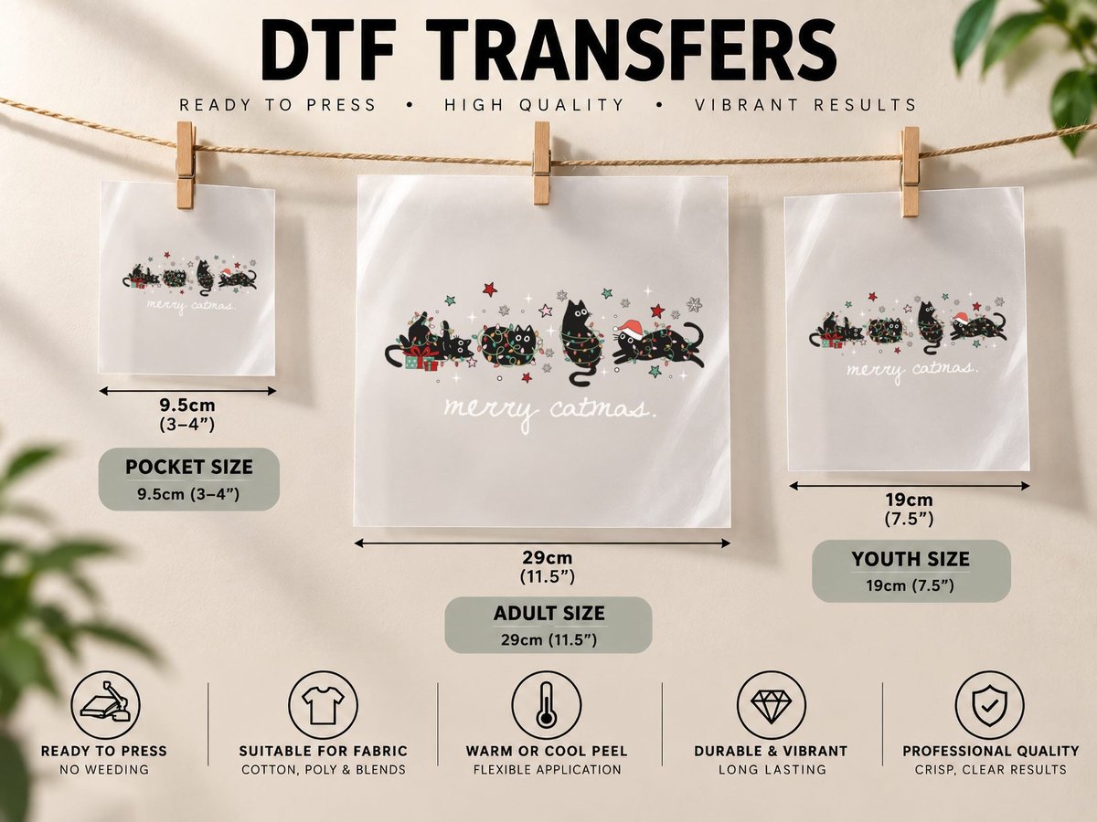 Festive Cat, Merry Catmas Tangled in Christmas Lights Funny DTF Transfer Iron On
