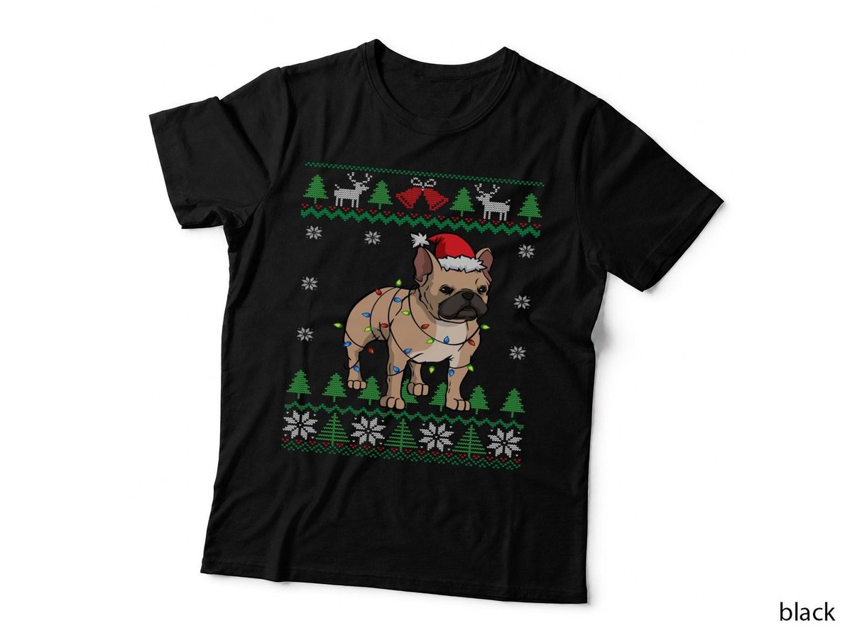 French Santa French Bulldog T-Shirt
