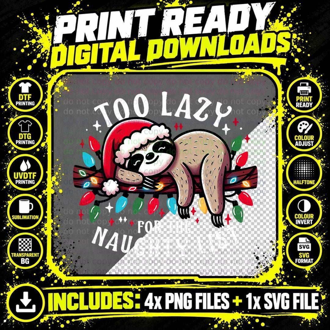 Funny Christmas Design for Women Men Kids Naughty List Png SVG Digital Bundle
