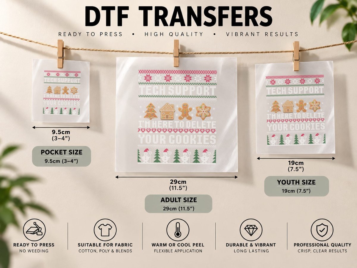 Funny Christmas Tech Support Computer Programmer Gift DTF Transfer Iron On
