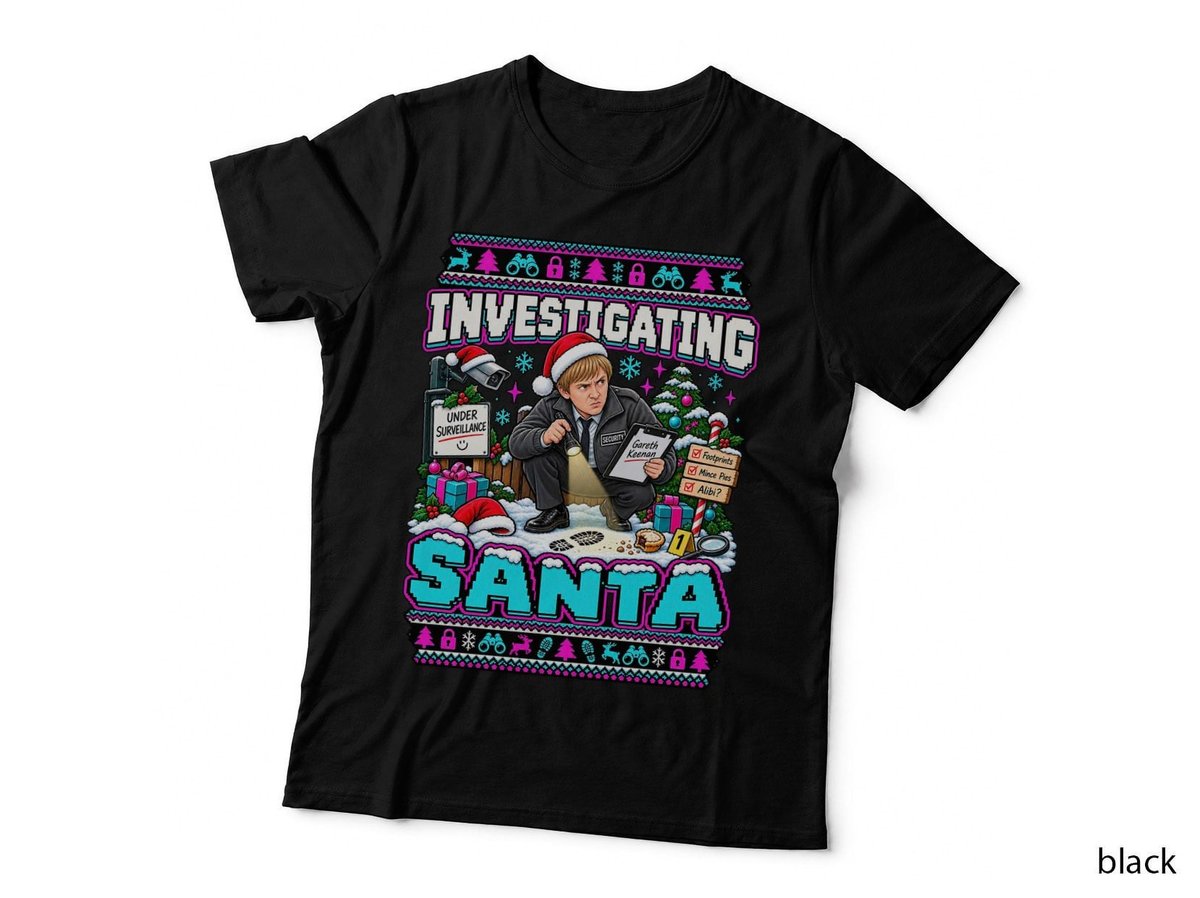Gareth Keenan Christmas Jumper the Office UK British Comedy Santa Xmas T-Shirt