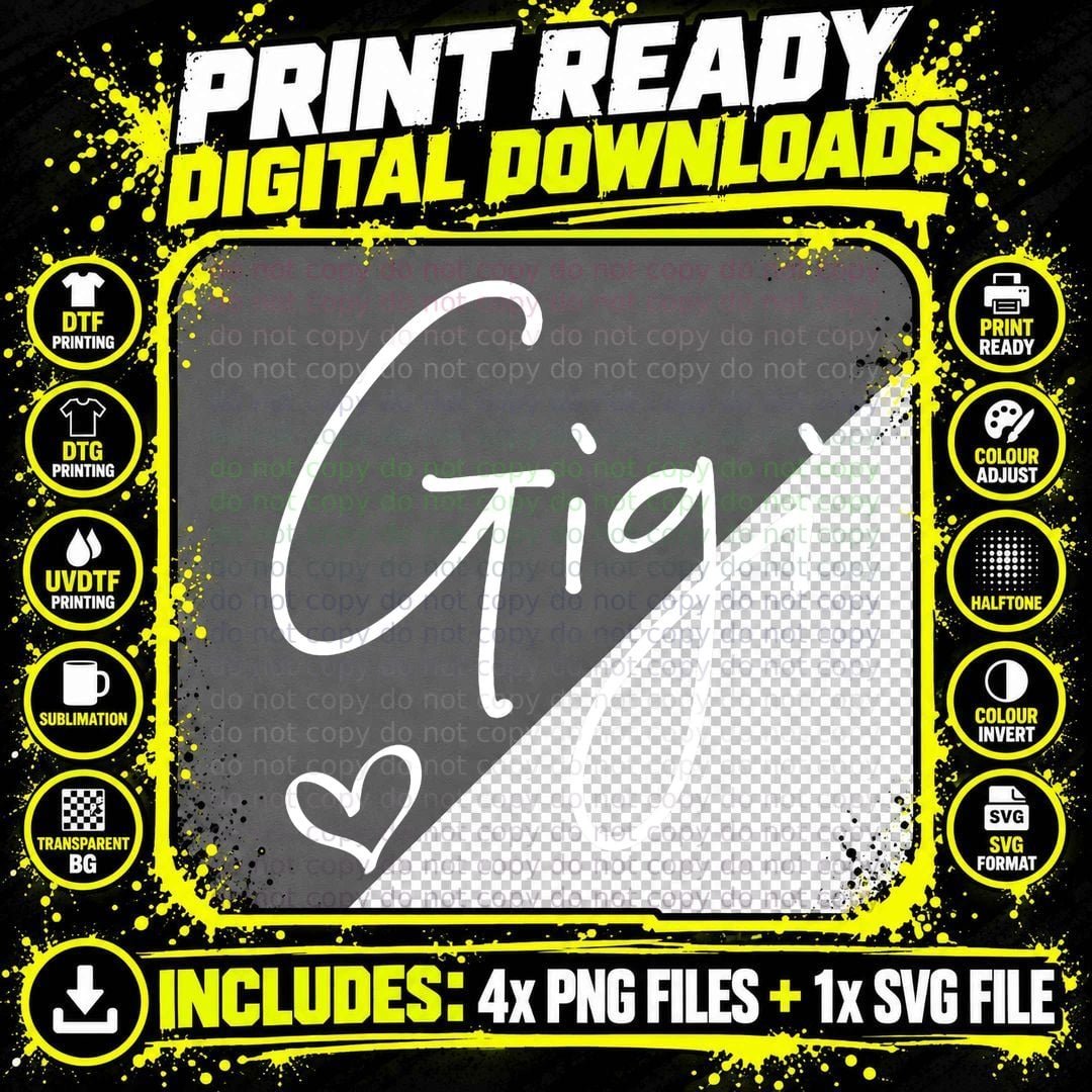 Gigi Grandma Women Christmas Mother's Day Grandparents' Png SVG Digital Bundle