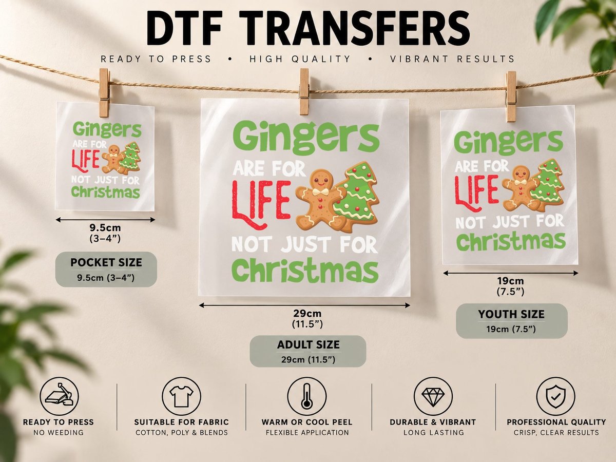 Gingers Are for Life Not Just for Christmas, Ginger Pride DTF Transfer Iron On