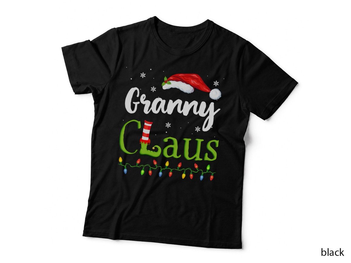 Granny Claus Funny Grandma Santa Pajamas Christmas Idea T-Shirt