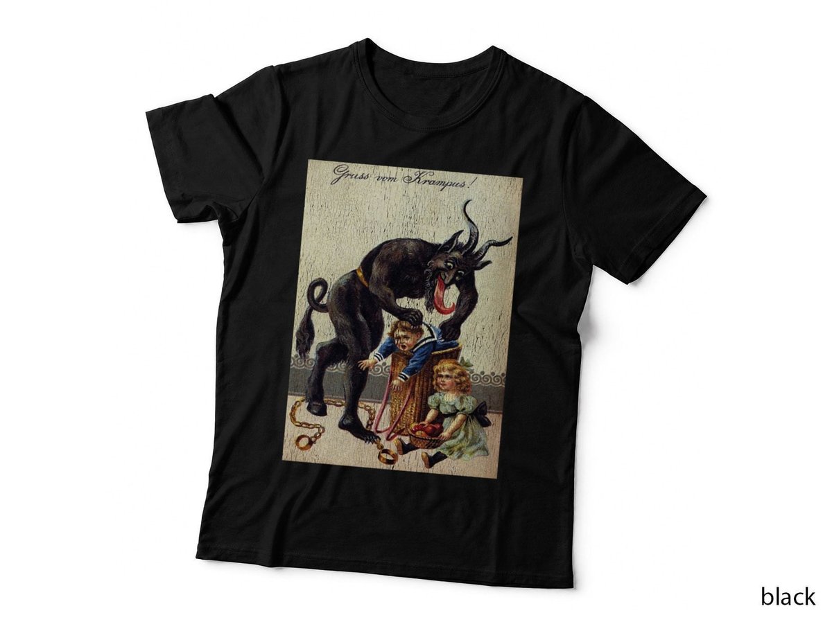 Gruss Vom Krampus Horror Christmas Art Creepy Evil Santa Fun T-Shirt