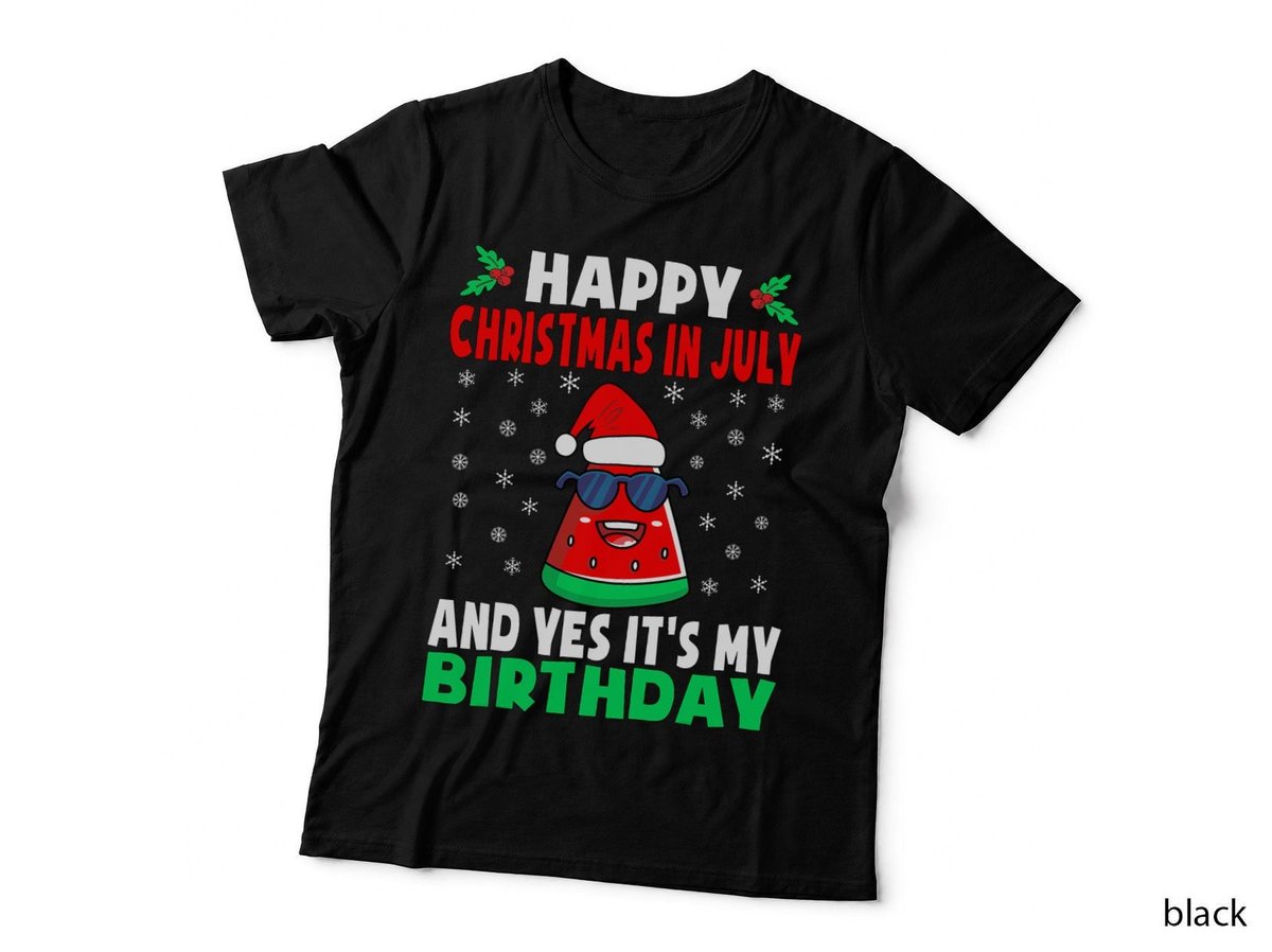 Happy Christmas in July and Yes It's My Birthday Kids Boys T-Shirt