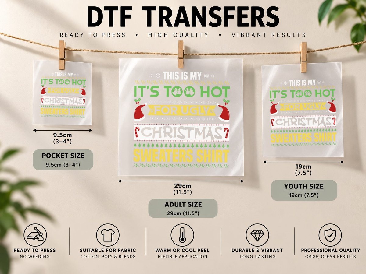 Humorous Christmas in July Funny Beach Summer Christmas DTF Transfer Iron On