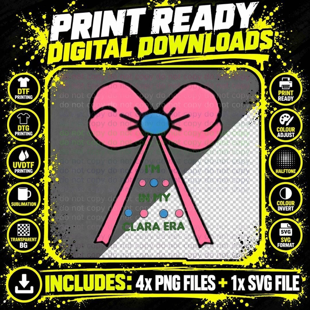 I'm in My Clara Era Nutcracker Ballet Gift Ideas Png SVG Digital Bundle