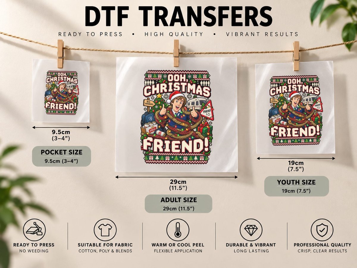 Jay Cartwright Christmas Friend Inbetweeners British DTF Transfer Iron On