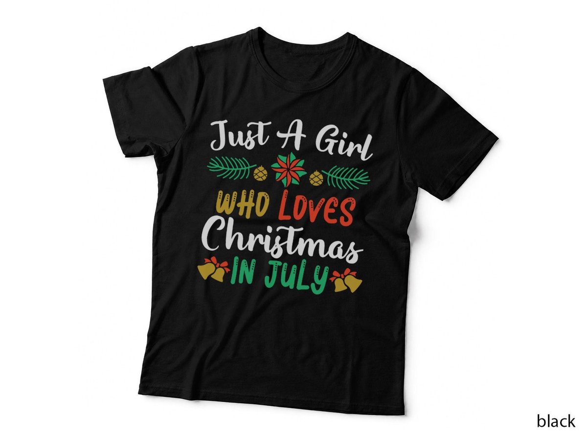 Just a Girl Who Loves Christmas in July Summer Vacation T-Shirt