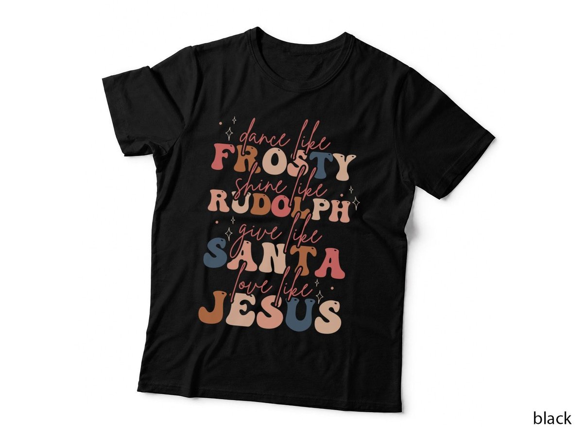 Love Like Jesus Christmas Shirt Women Trendy Christian Retro T-Shirt