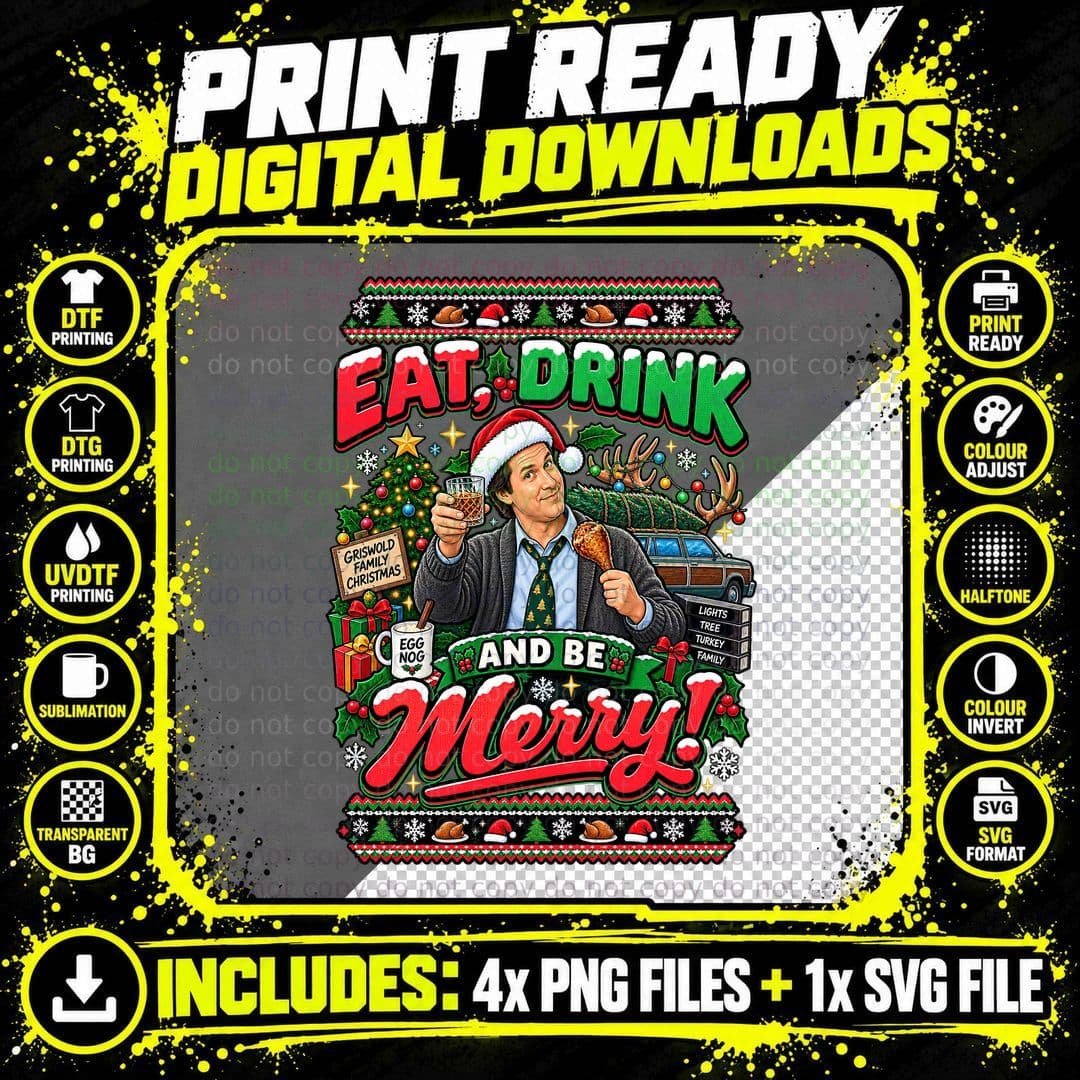 Maurice Moss Christmas IT Crowd Comedy Flipper Pudding Png SVG Digital Bundle