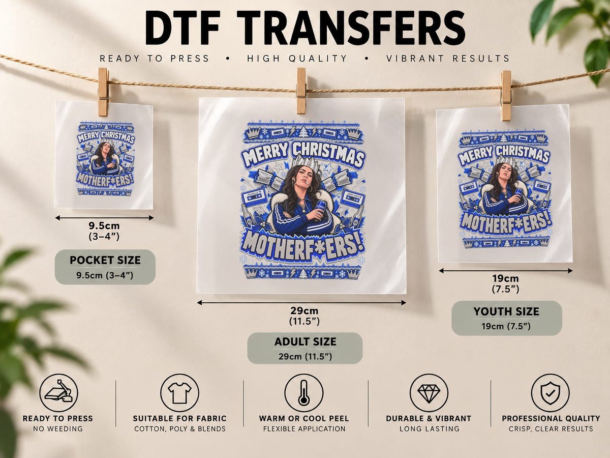 Michelle Derry Girls Christmas Motherfuckers Quote Irish DTF Transfer Iron On