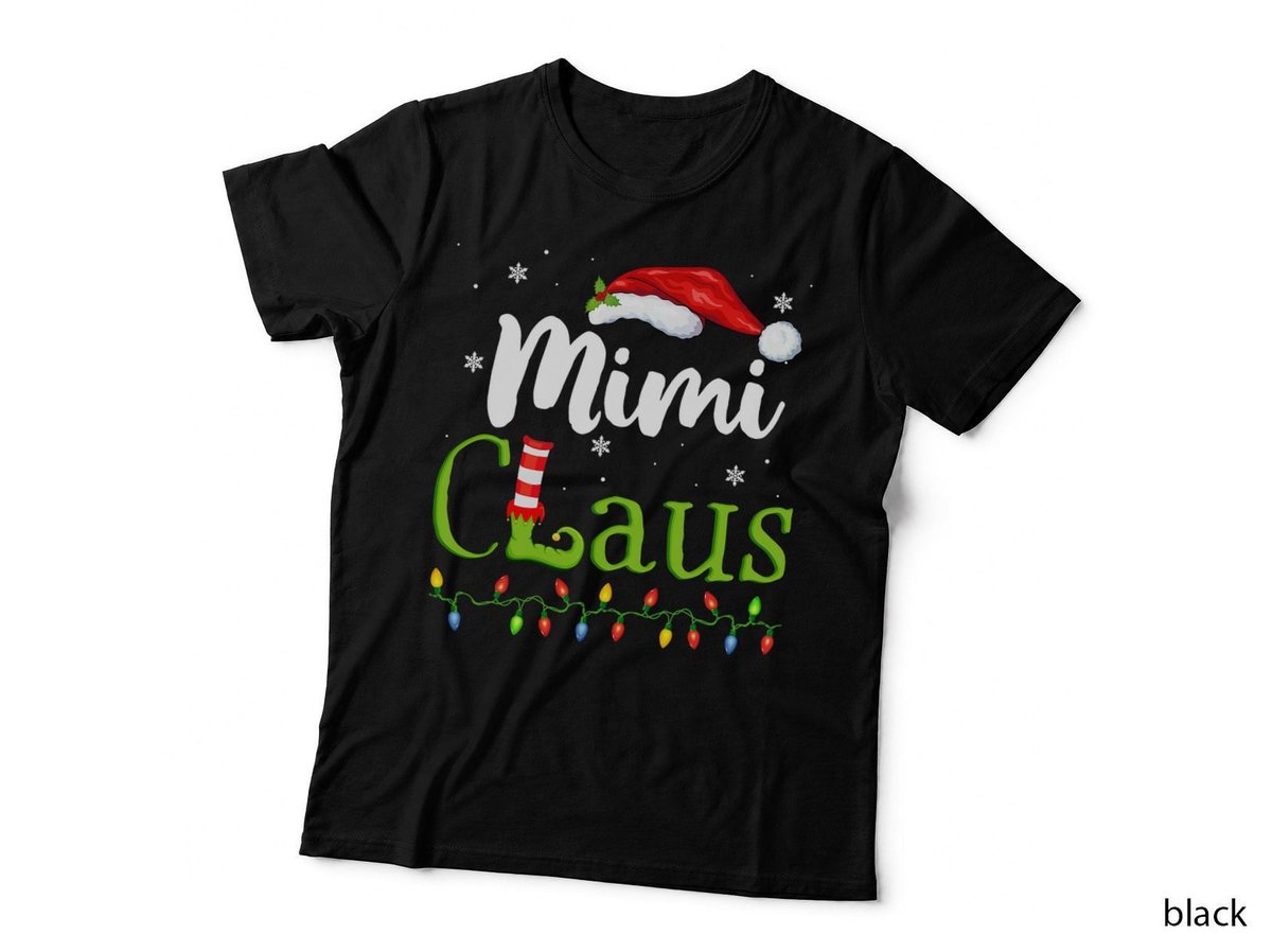 Mimi Claus Funny Grandma Santa Pajamas Christmas Idea T-Shirt