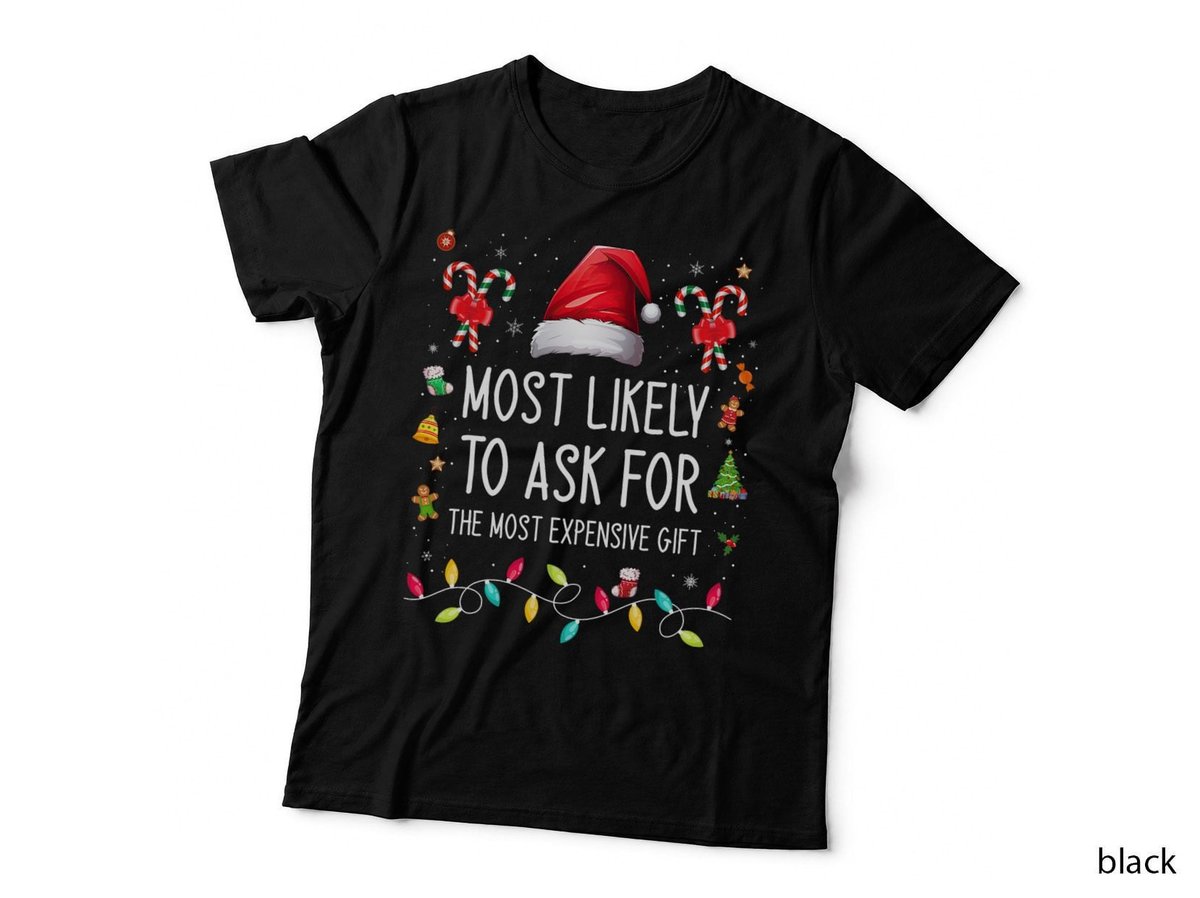 Most Likely to Ask for the Most Expensive Xmas T-Shirt