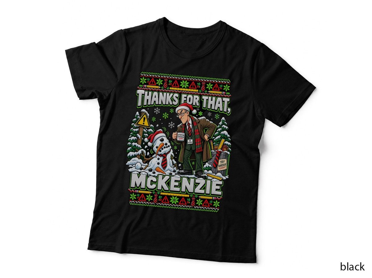 Mr Gilbert Christmas the Inbetweeners Comedy Snowman Ugly Sweater Funny T-Shirt