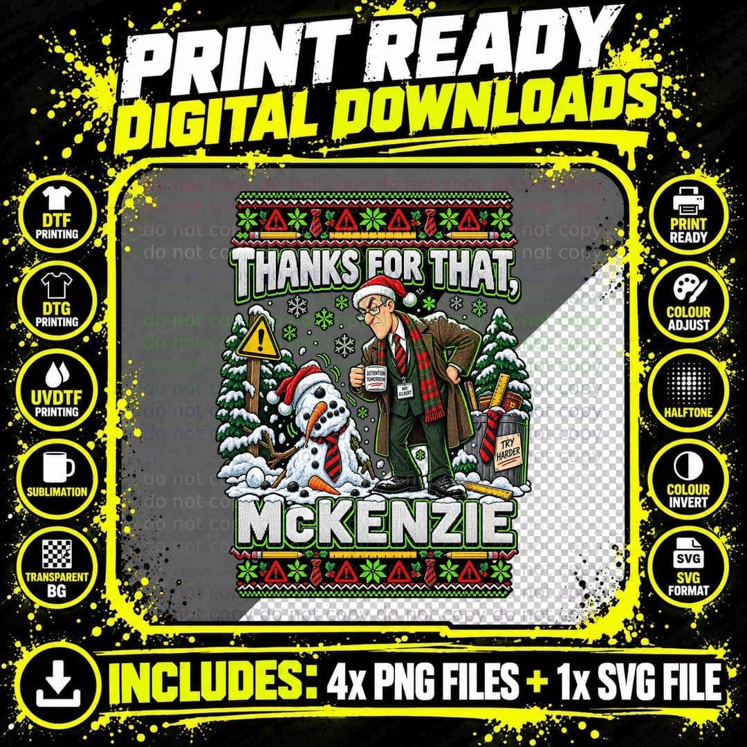 Mr Gilbert Christmas the Inbetweeners Comedy Snowman Png SVG Digital Bundle