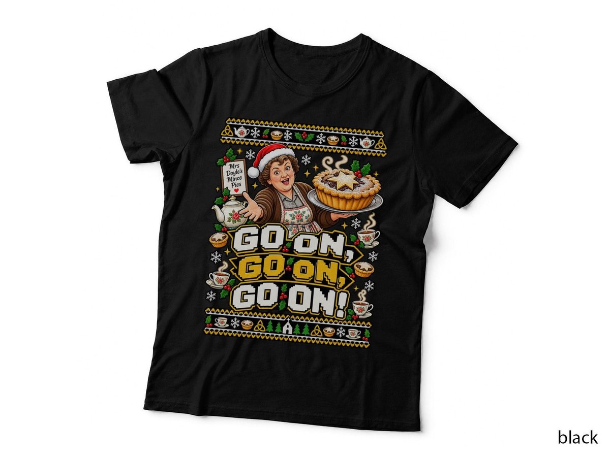 Mrs Doyle Christmas Jumper Father Ted Irish Comedy Mince Pie Xmas Funny T-Shirt