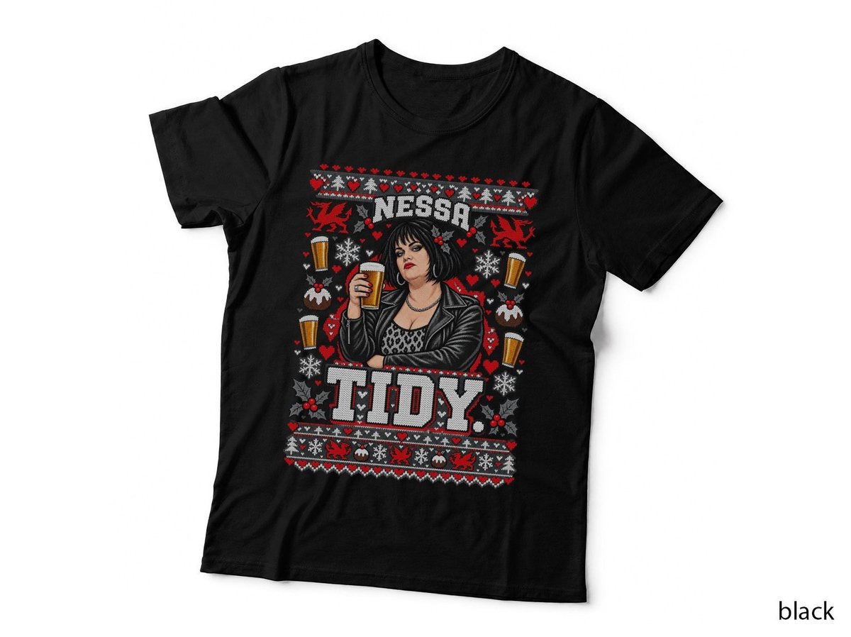 Nessa Christmas Sweater Gavin Stacey Funny Welsh Christmas Drinking Pub T-Shirt