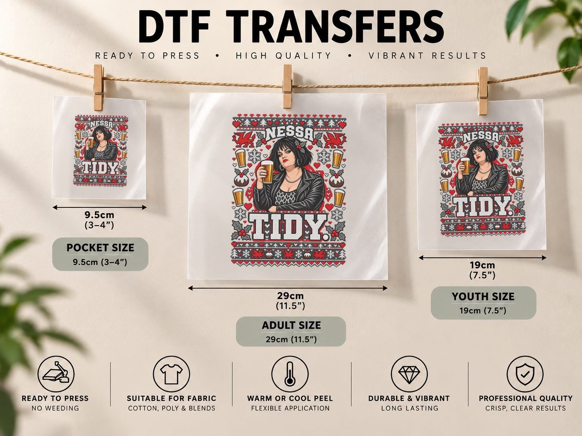 Nessa Christmas Gavin Stacey Funny Welsh Christmas DTF Transfer Iron On