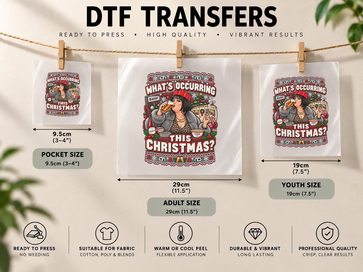 Nessa Christmas What's Occurring Gavin and Stacey Beer DTF Transfer Iron On