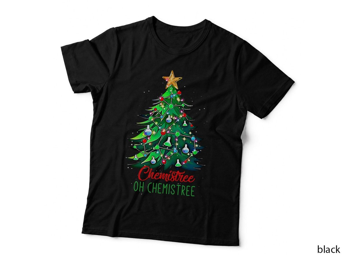 Oh Chemistree Funny Christmas Tree Chemistry Chemist T-Shirt
