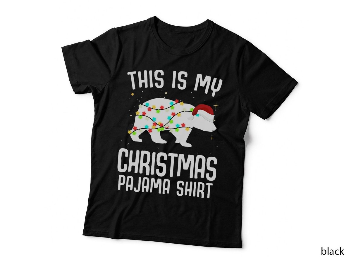 Polar Bear Christmas Pajama Santa Bear Lover T-Shirt