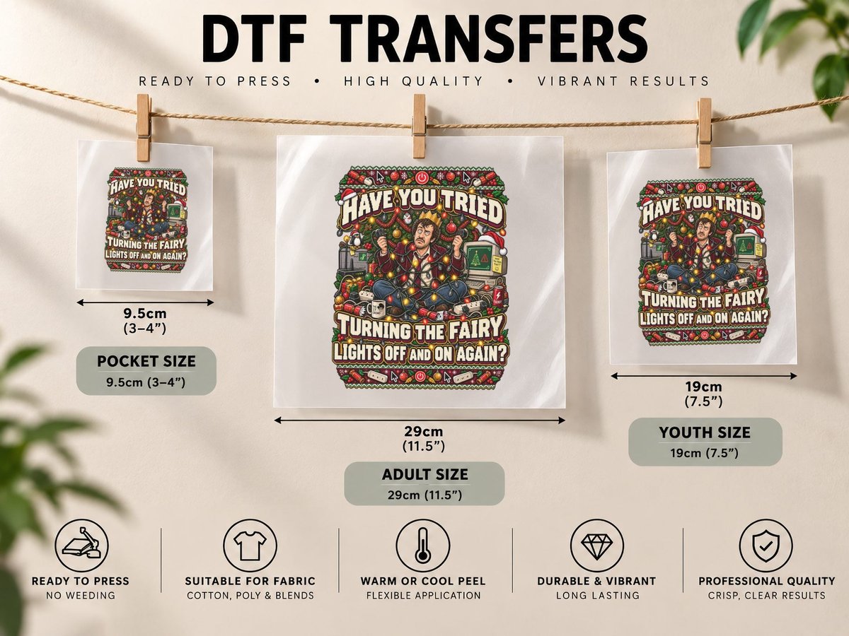 Roy Trenneman Christmas IT Crowd Funny Geek Sitcom Ugly DTF Transfer Iron On