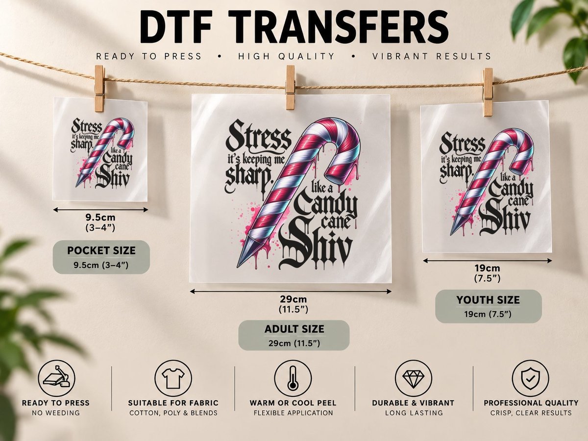 Stress Is Keeping Me Sharp Christmas, Vintage Retro, Funny DTF Transfer Iron On