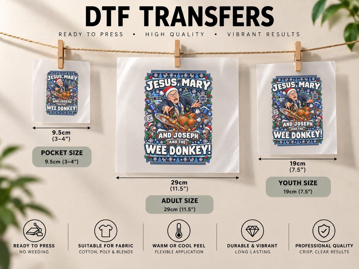 Ted Hastings Christmas Line of Duty Police Comedy Funny DTF Transfer Iron On