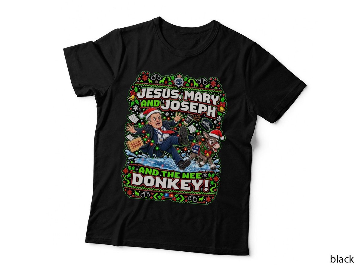 Ted Hastings Christmas Wee Donkey Line of Duty Police Ugly Sweater TV T-Shirt