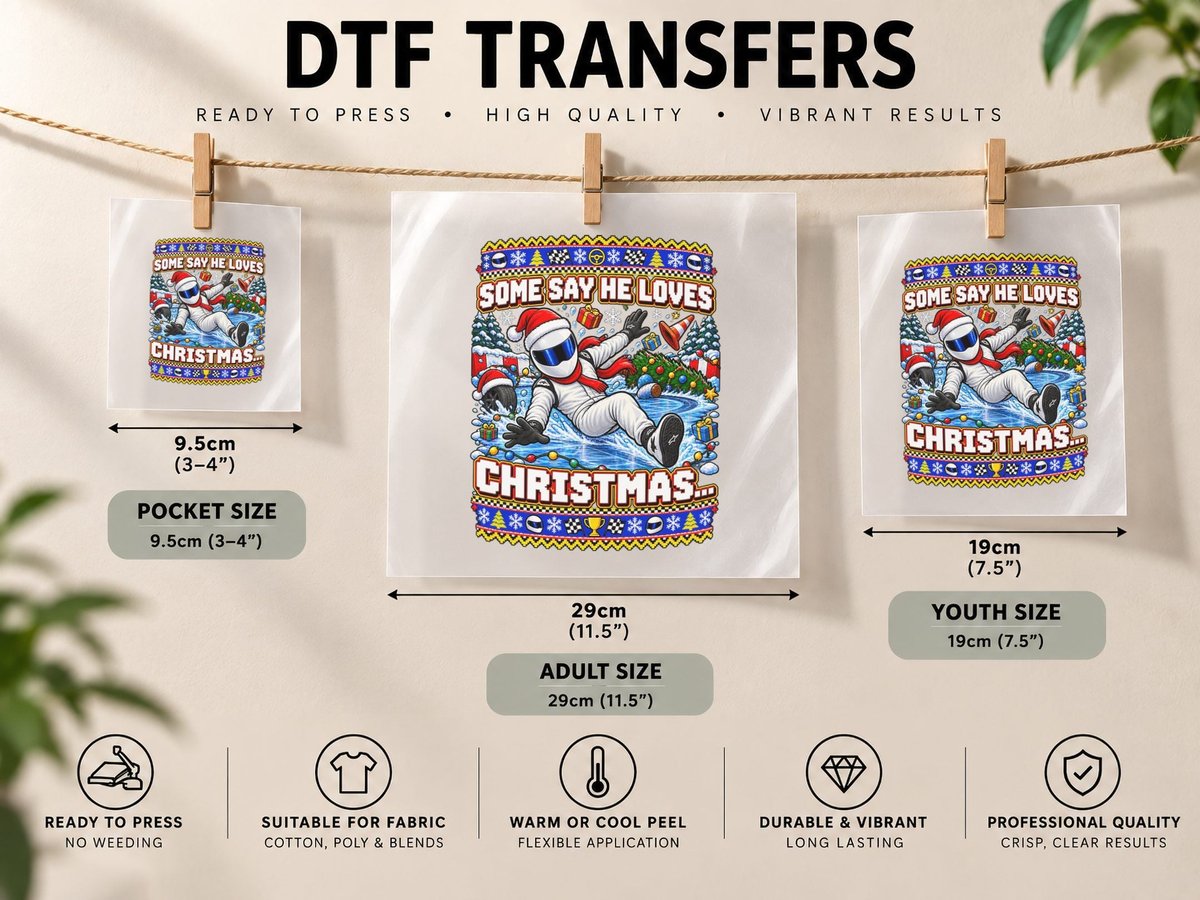 The Stig Christmas Some Say He Loves Christmas Top Gear DTF Transfer Iron On