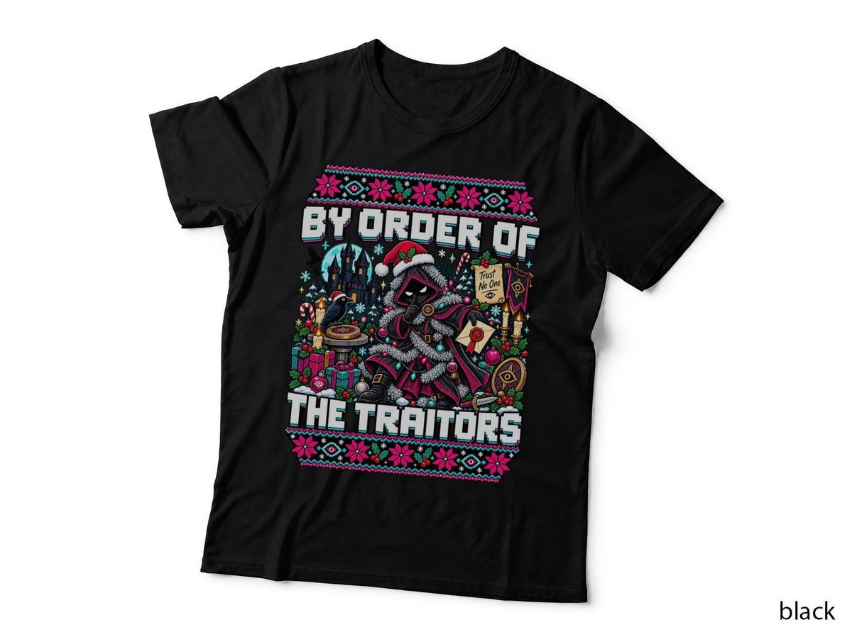 The Traitors Christmas Jumper Cloaked Traitor British TV Xmas Comedy T-Shirt