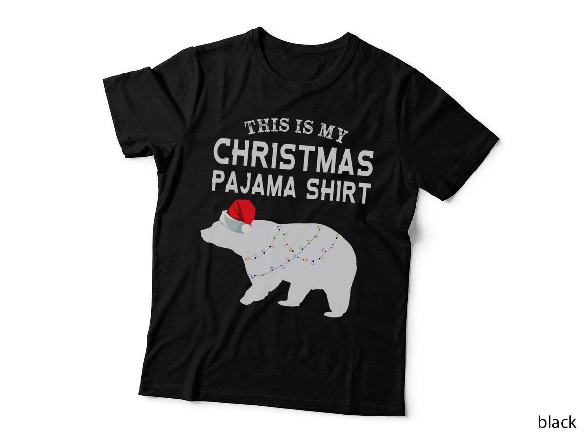 This Is My Christmas Pajama Shirt Polar Bear Funny T-Shirt