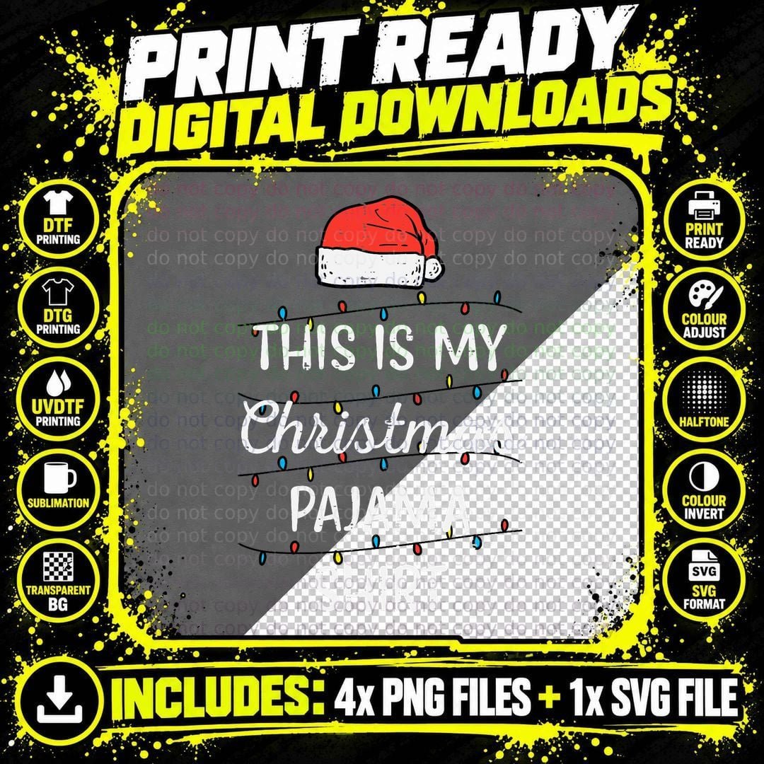 This Is My Christmas Shirt Funny Xmas Winter Men Women Png SVG Digital Bundle